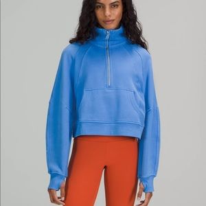 Lululemon Blue Nile Scuba half zip funnel neck, XS/S